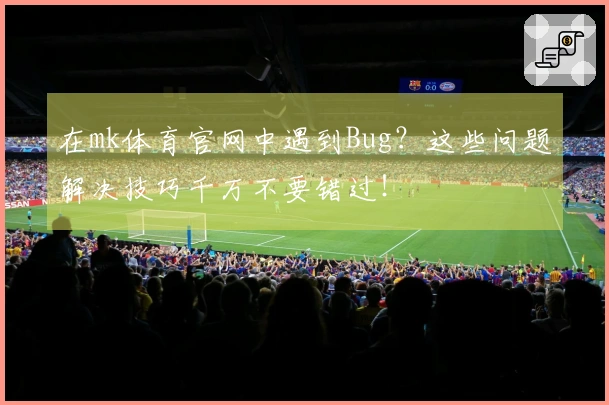 在mk体育官网中遇到Bug？这些问题解决技巧千万不要错过！